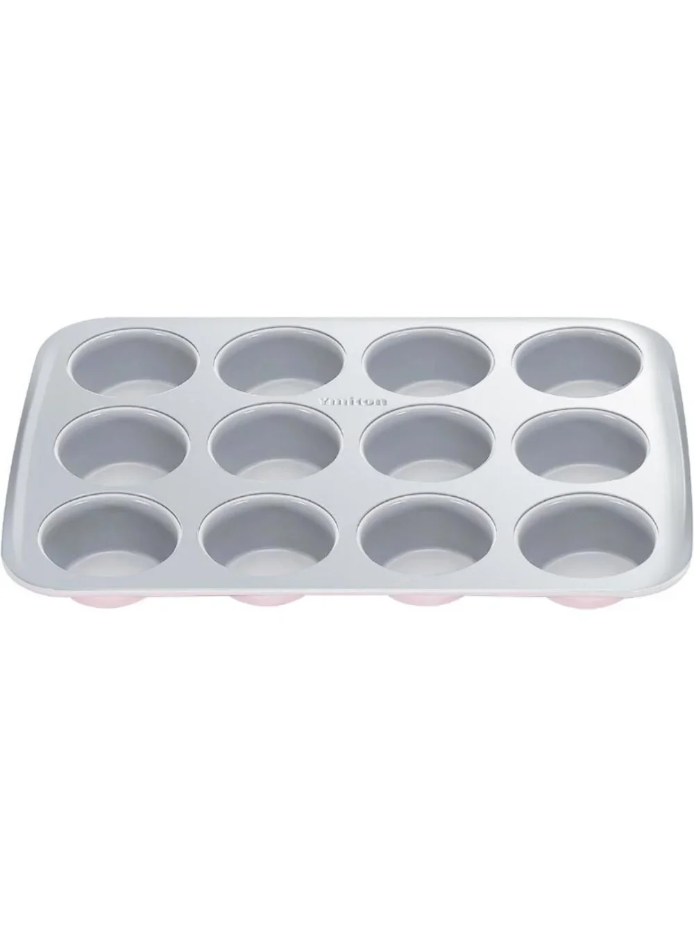 Nonstick Ceramic Muffin Pan - 12 Cup Cupcake Tin, Oven Safe, Non-Toxic, Pink
